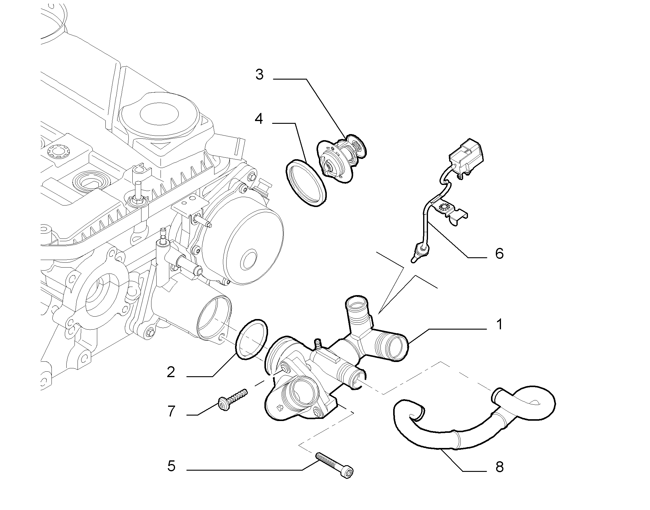 KIA 9661331580 - Термостат, охладителна течност vvparts.bg