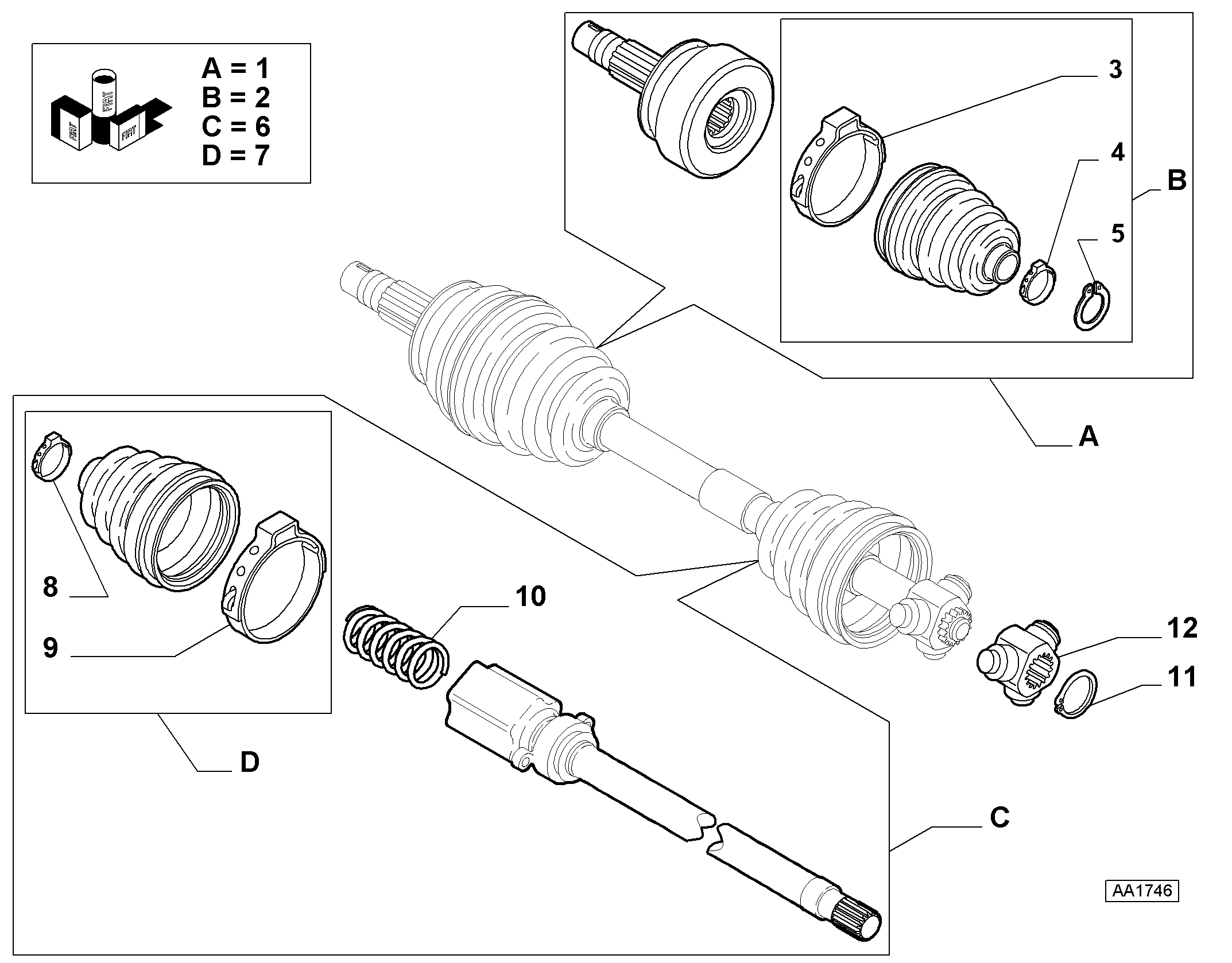 FIAT 71771156 - Маншон, полуоска vvparts.bg