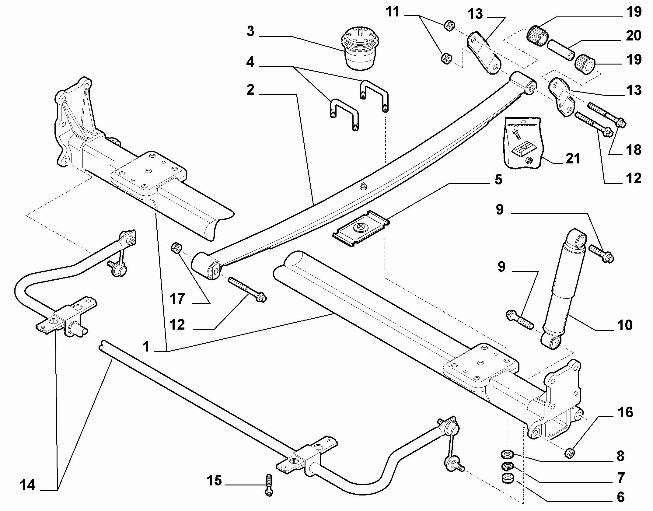 CITROËN 1351264080 - Окачване, листов ресьор vvparts.bg