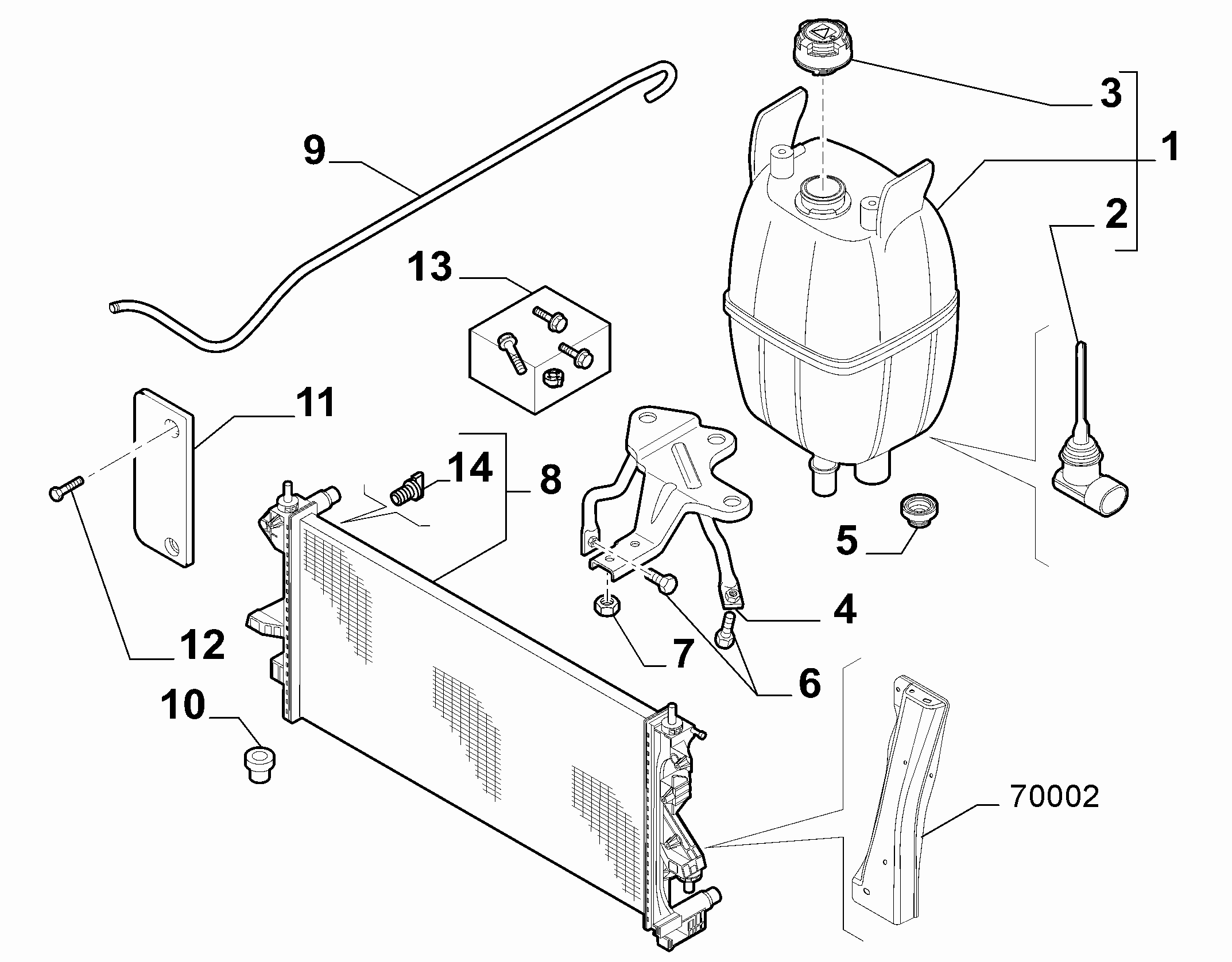 CITROËN (DF-PSA) 1340359080 - Радиатор, охлаждане на двигателя vvparts.bg