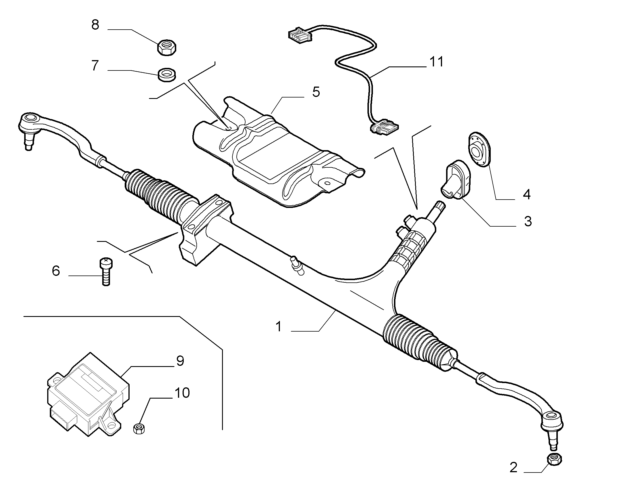 CITROËN/PEUGEOT 1345854080 - Аксиален шарнирен накрайник, напречна кормилна щанга vvparts.bg