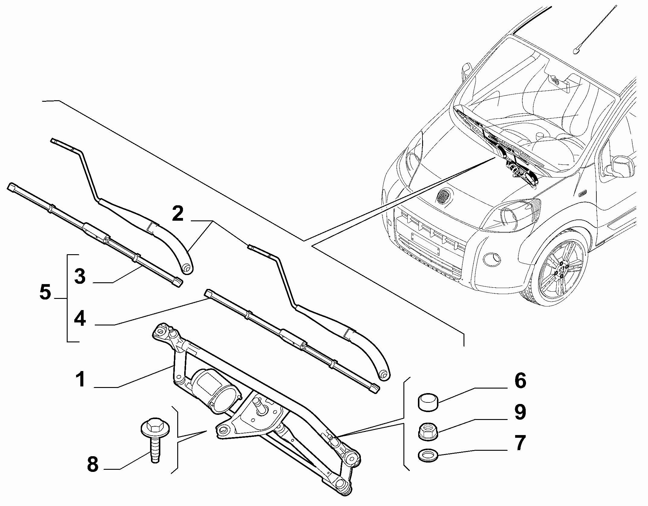 FIAT 1371266080 - Перо на чистачка vvparts.bg