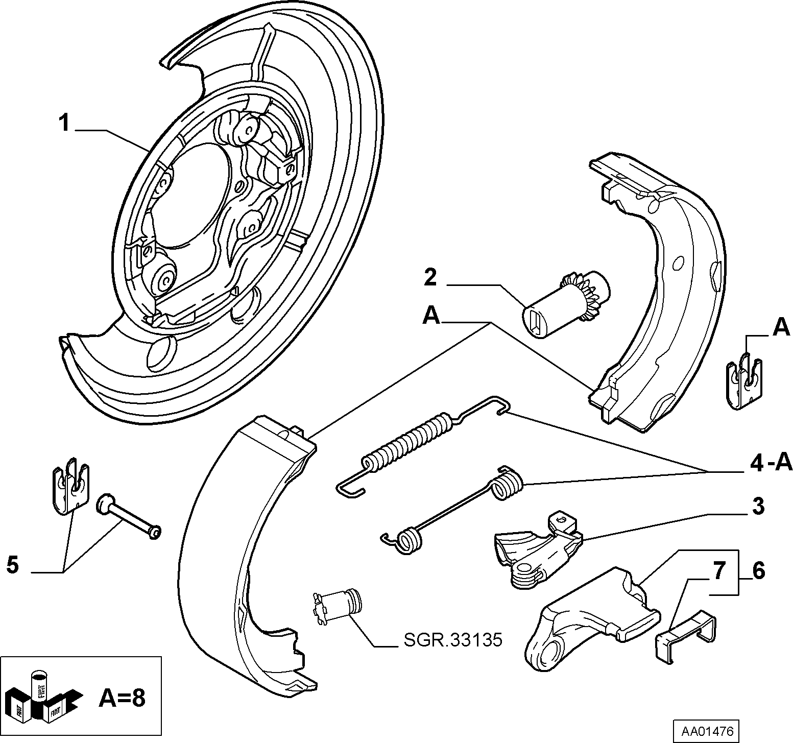 FIAT 9947691 - Комплект принадлежности, спирани челюсти vvparts.bg