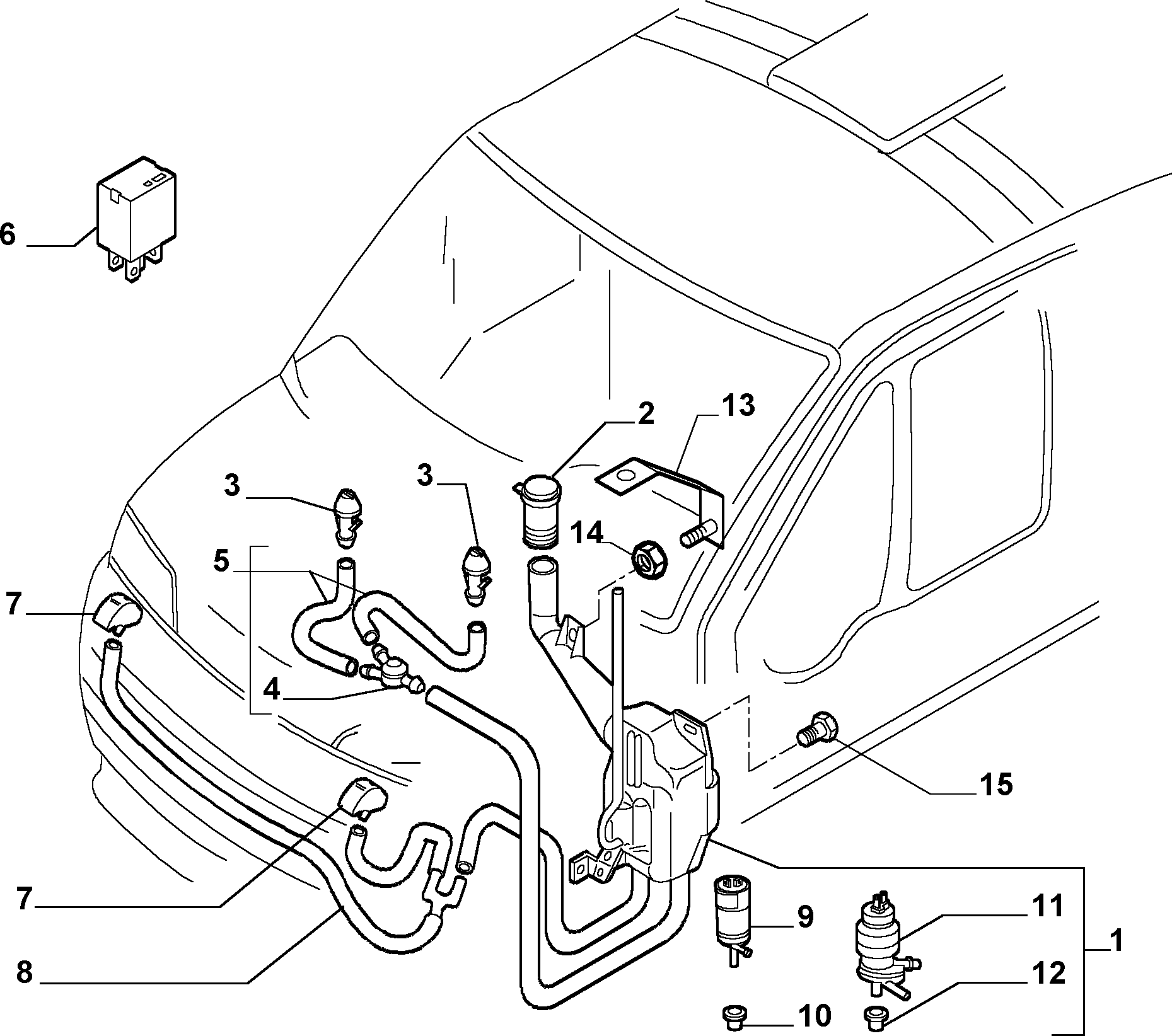 Lancia 11129885 - Реле, къси светлини vvparts.bg