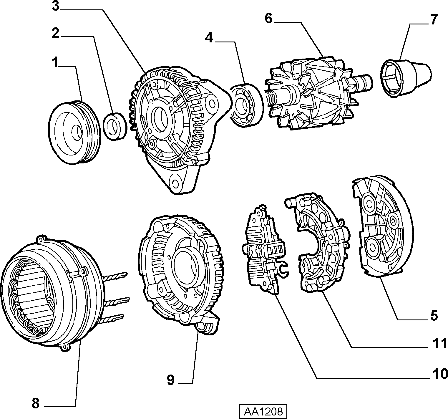 Alfarome/Fiat/Lanci 77362558 - Ремъчна шайба, генератор vvparts.bg