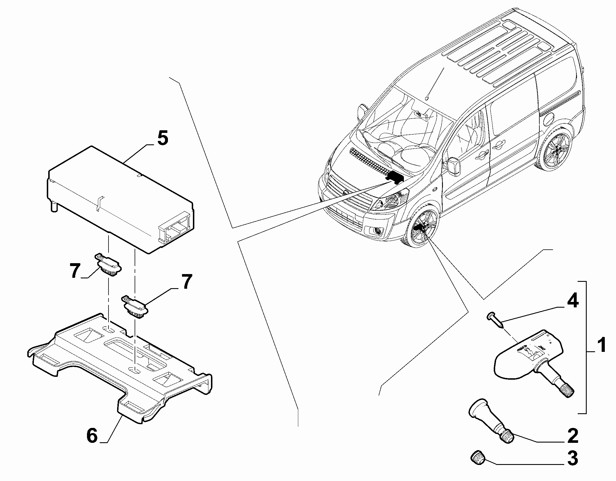 CITROËN/PEUGEOT 98 088 590 80 - Датчик на колелото, контролна система за налягане в гумите vvparts.bg