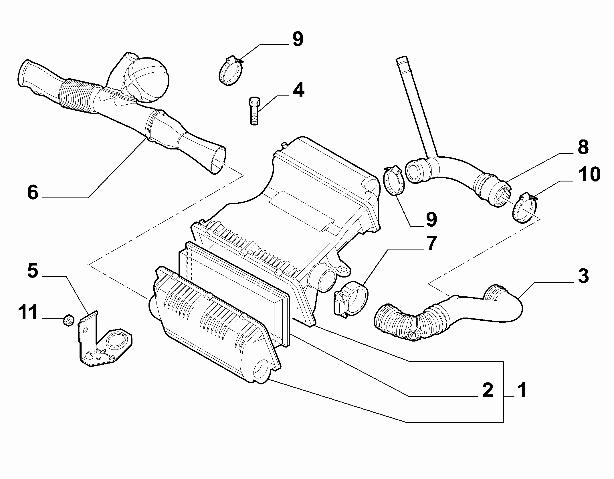 Lancia 51775340 - Въздушен филтър vvparts.bg