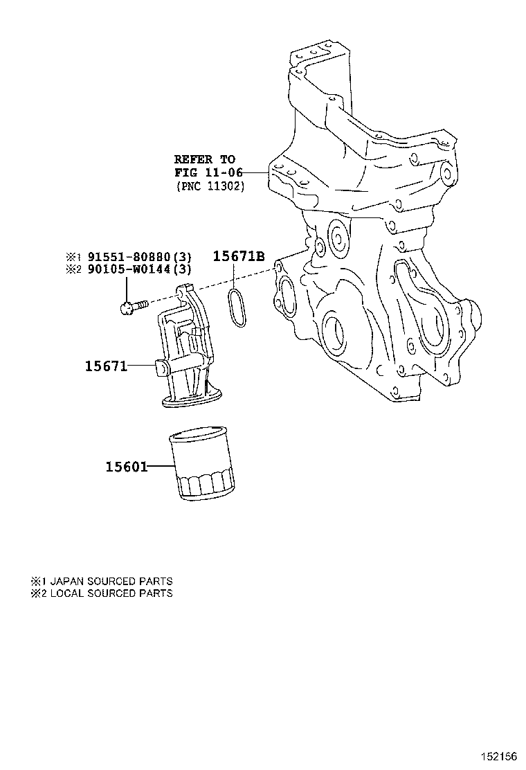 TOYOTA (FAW) 90915-10003 - Маслен филтър vvparts.bg