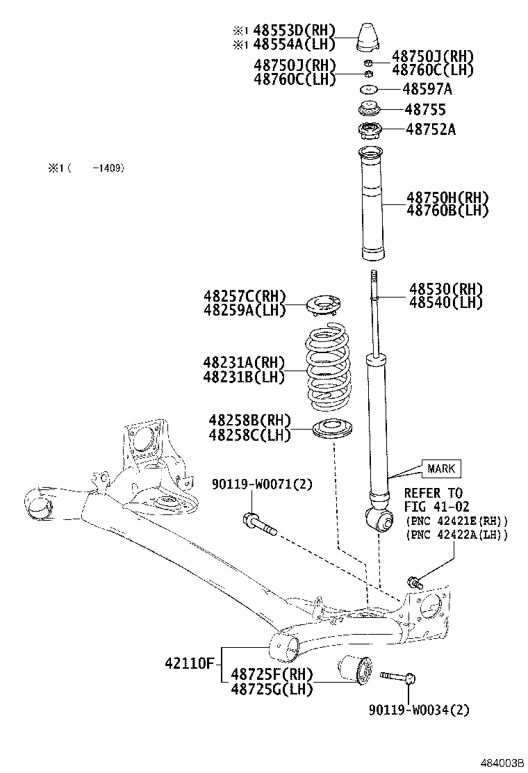 TOYOTA 48530-0H041 - Амортисьор vvparts.bg