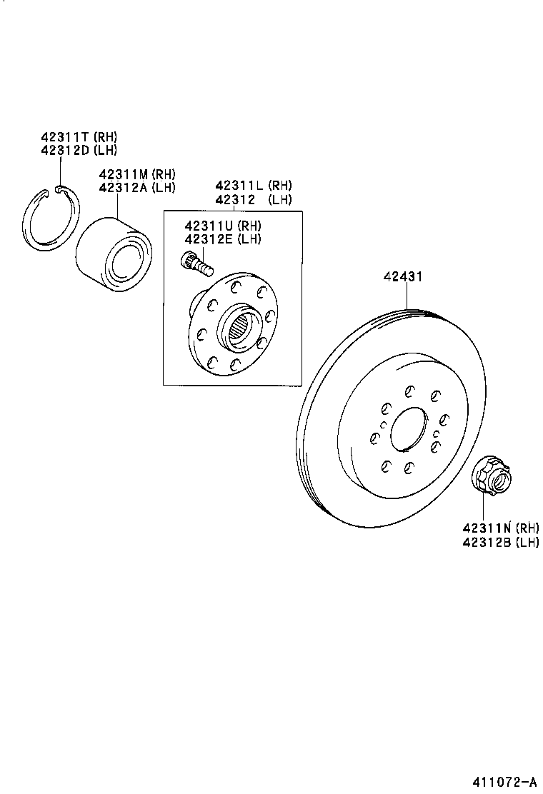 TOYOTA 90363-40066 - Комплект колесен лагер vvparts.bg