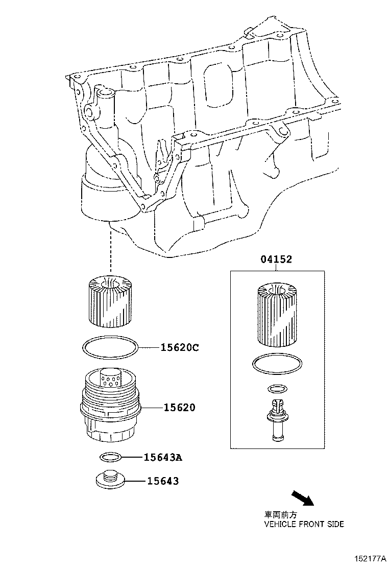 Subaru 04152 40060 - Маслен филтър vvparts.bg