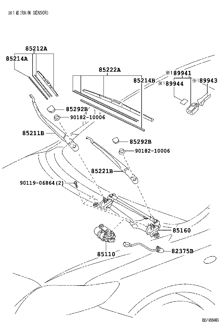 TOYOTA 85214-68030 - Перо на чистачка vvparts.bg