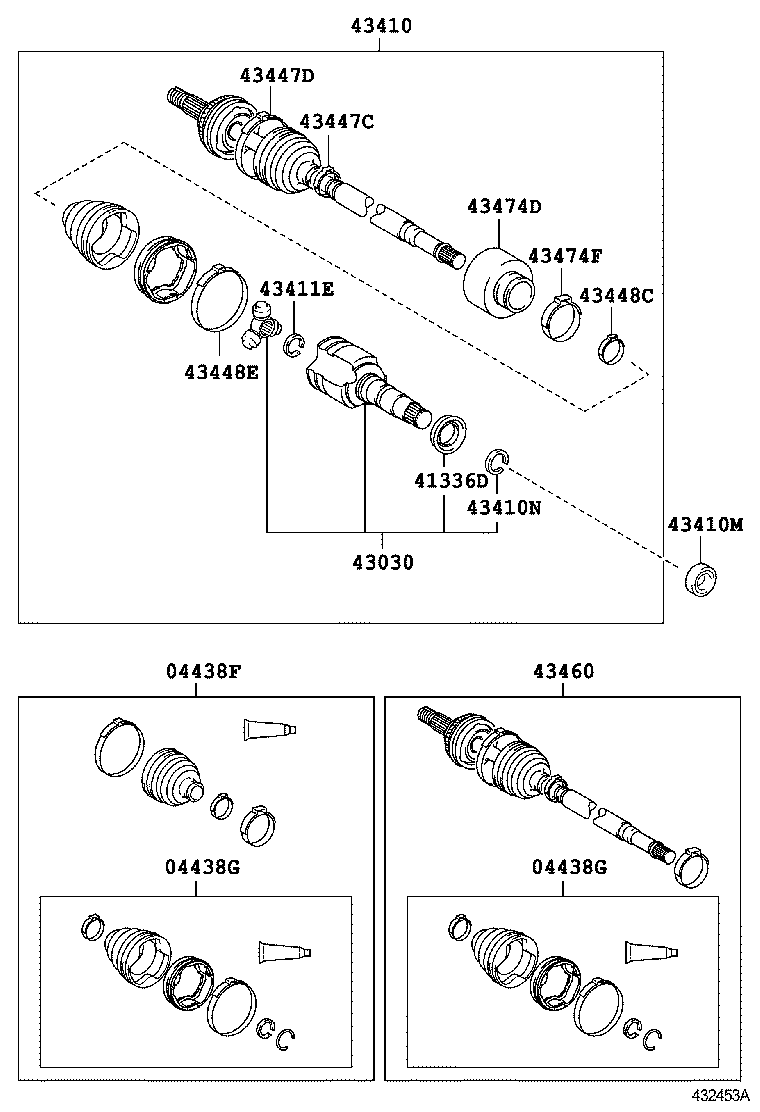 TOYOTA 044370D220 - Маншон, полуоска vvparts.bg