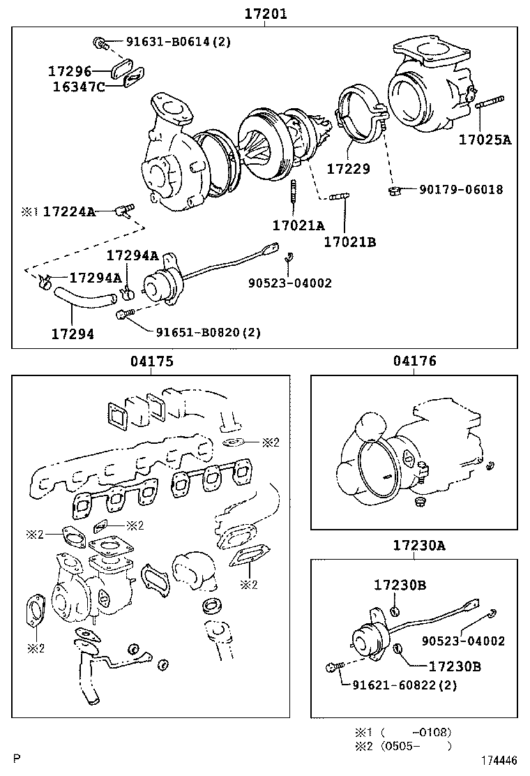 TOYOTA 1634742020 - Уплътнение, турбина vvparts.bg