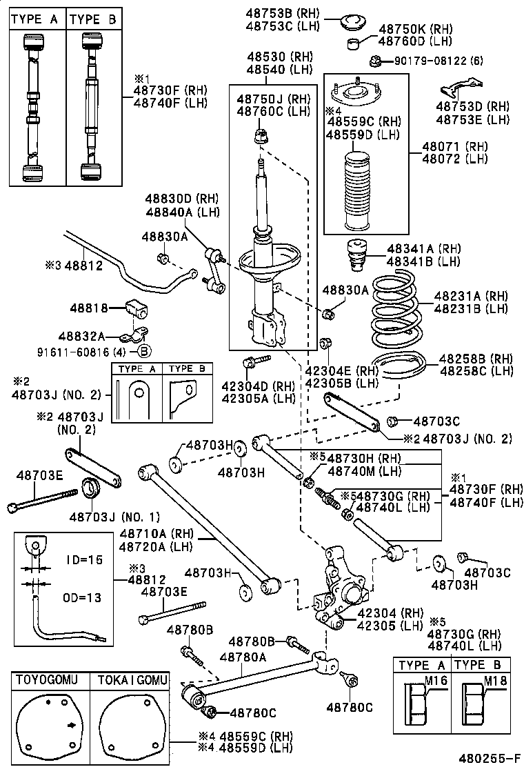 TOYOTA 48530-80004 - Амортисьор vvparts.bg