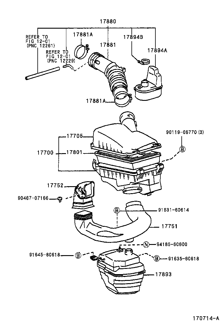 TOYOTA 17801-11090 - Въздушен филтър vvparts.bg