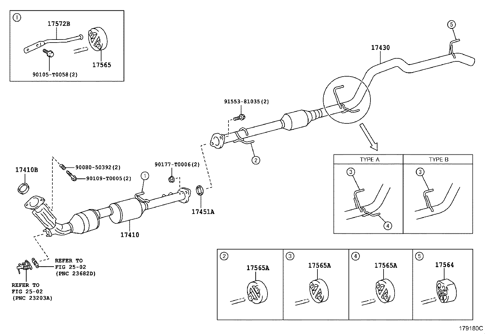 TOYOTA 174510L050 - Уплътнение, изпускателни тръби vvparts.bg