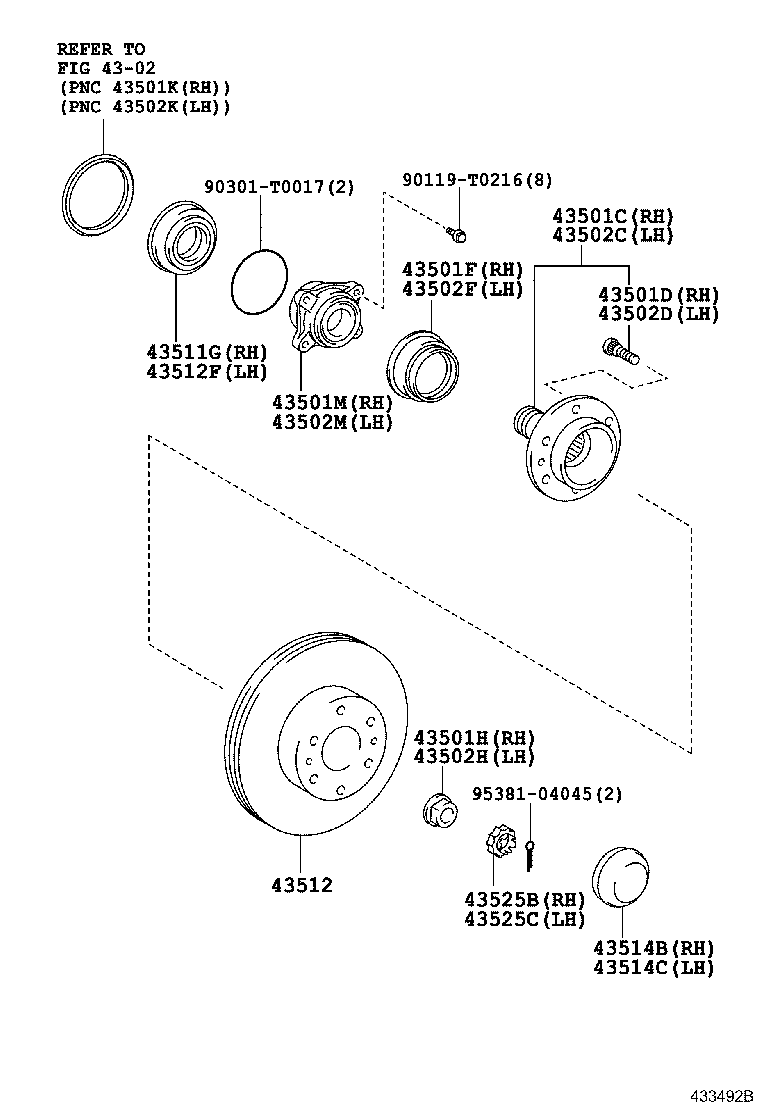 TOYOTA 43512-0K101 - Спирачен диск vvparts.bg