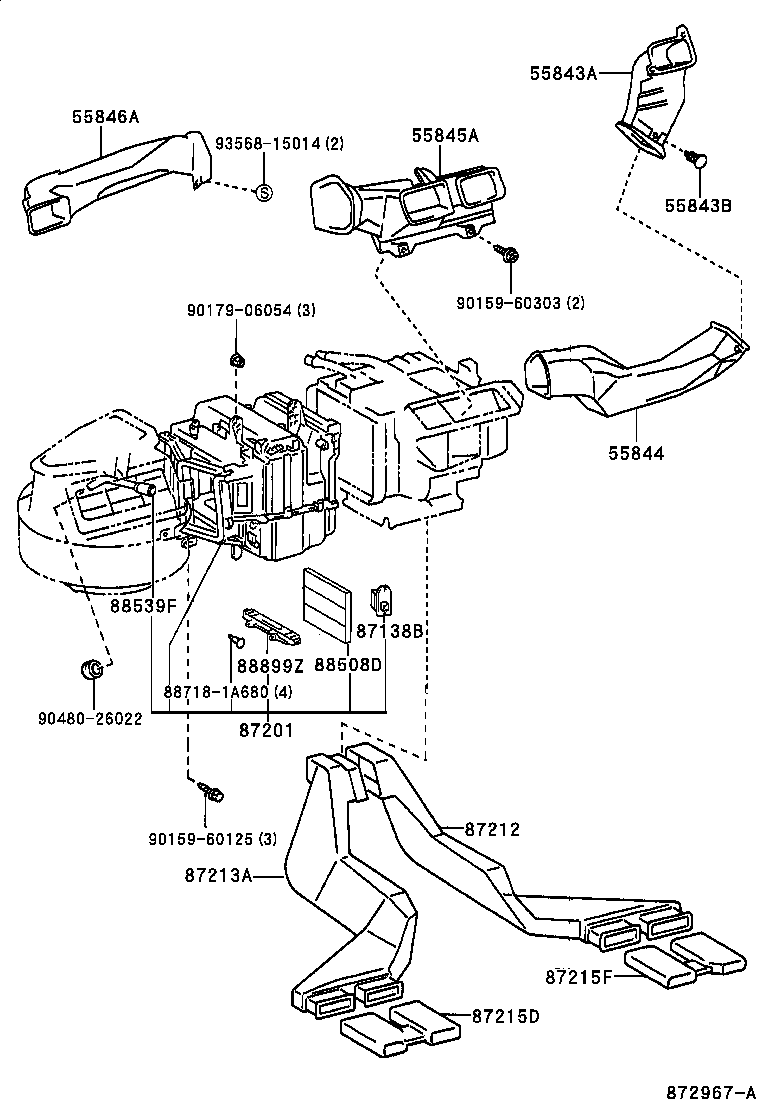 TOYOTA 88508-12010 - Филтър купе (поленов филтър) vvparts.bg