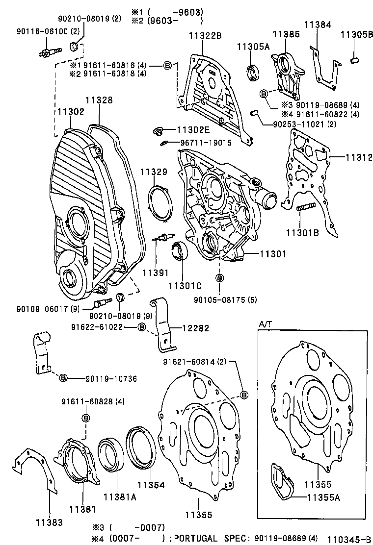 TOYOTA 1138354030 - Семеринг, разпределителен вал vvparts.bg