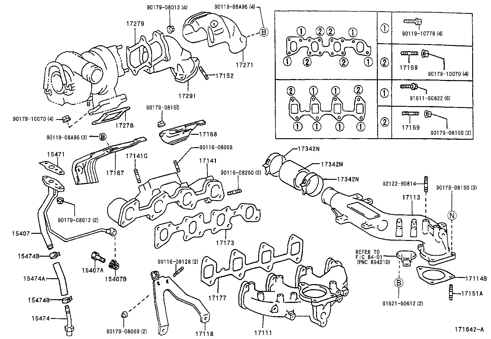 TOYOTA 1547158010 - Уплътнение, турбина vvparts.bg