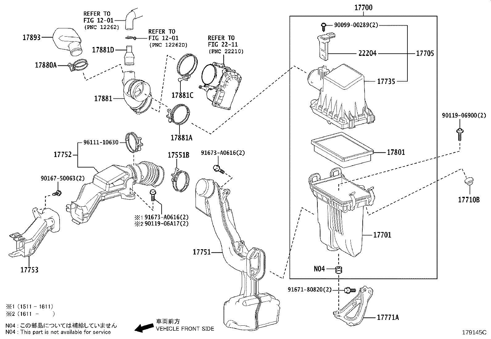 TOYOTA 17801-21060 - Въздушен филтър vvparts.bg