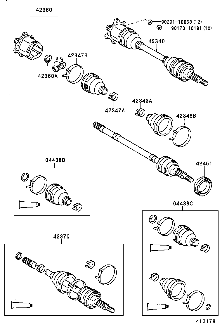 TOYOTA 04437-28010* - Маншон, полуоска vvparts.bg