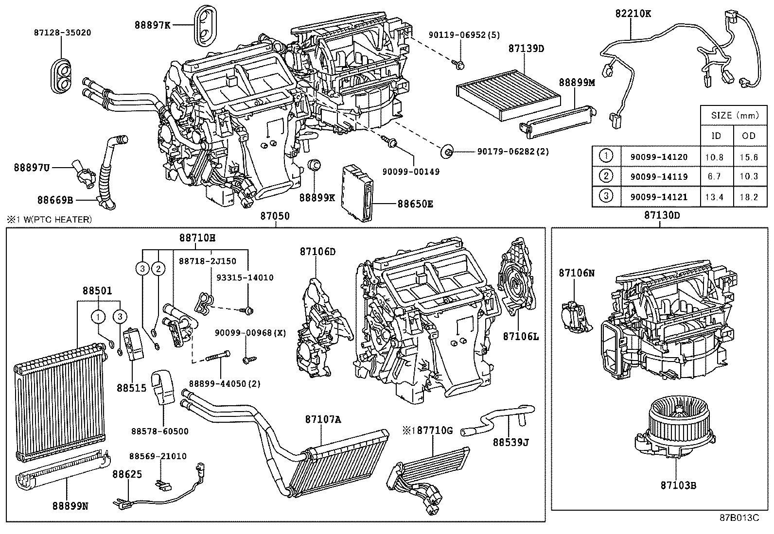 TOYOTA 87139-30040 - Филтър купе (поленов филтър) vvparts.bg