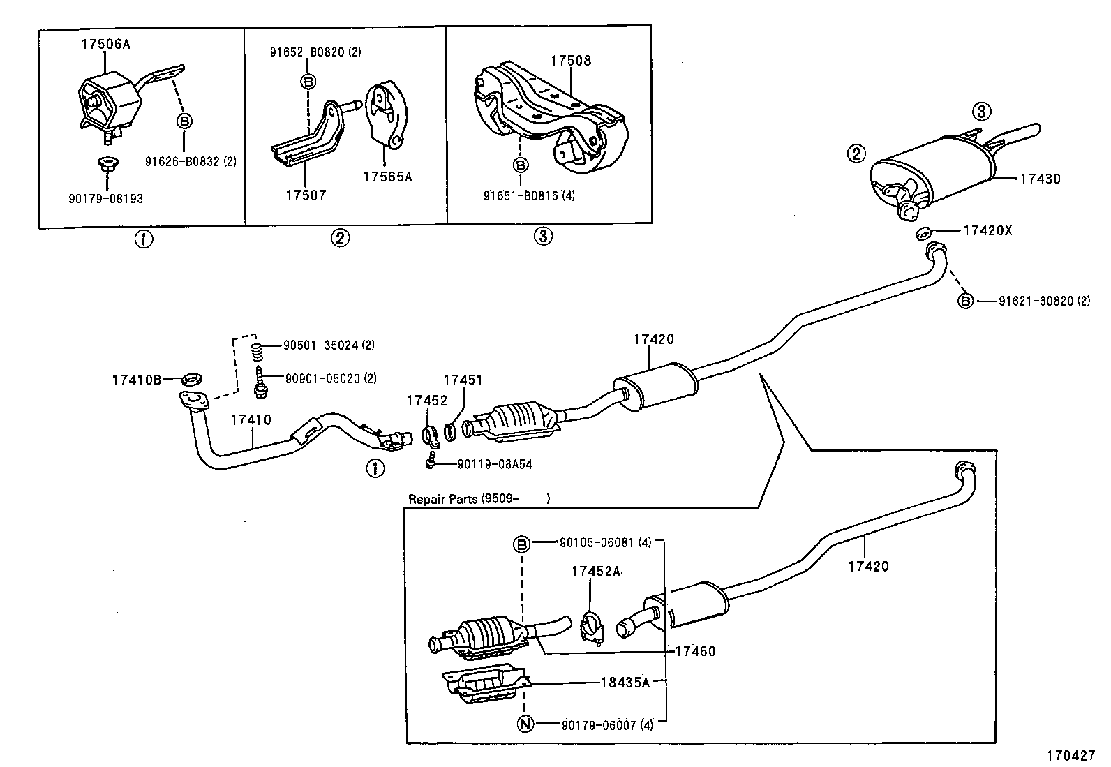 Mitsubishi 1750816080 - Скоба, изпускателна система vvparts.bg