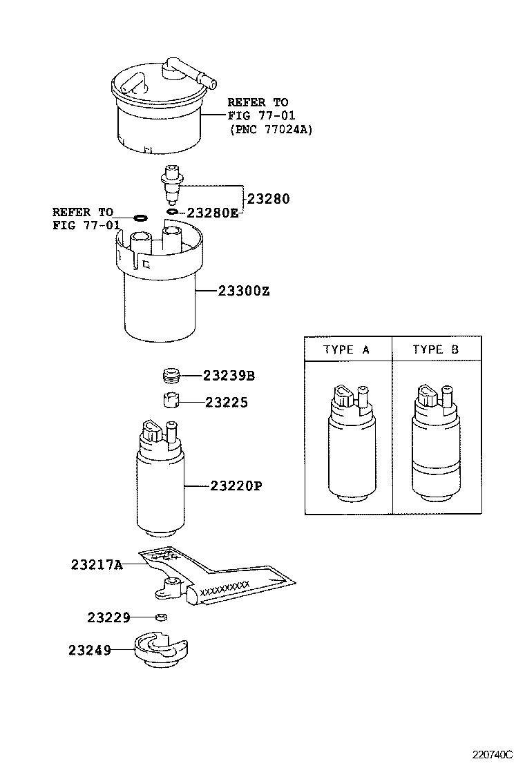 Daihatsu 2330023030 - Горивен филтър vvparts.bg