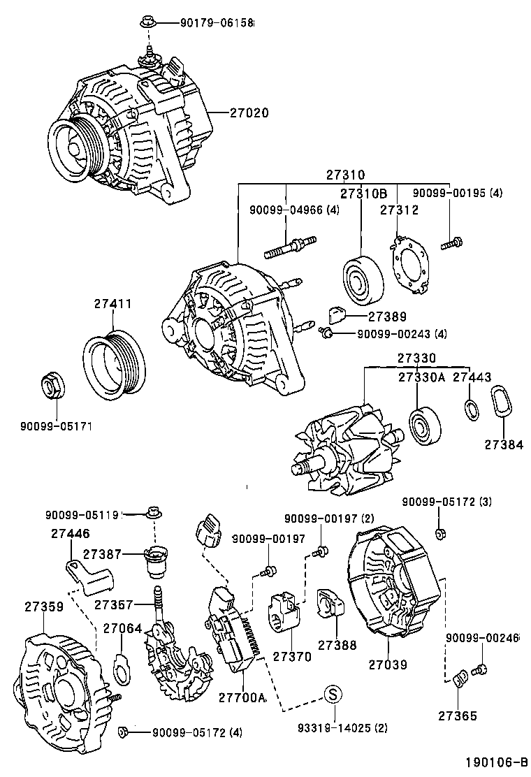 TOYOTA 27700 62010 - Регулатор на генератор vvparts.bg