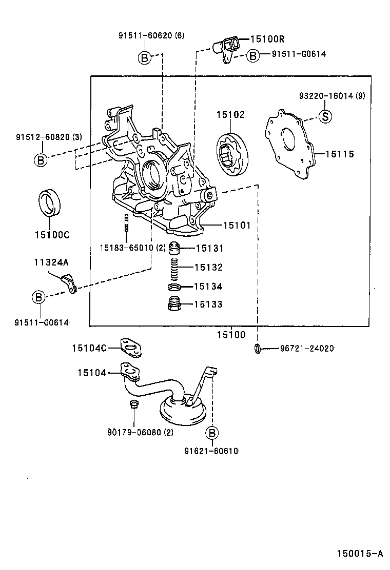 TOYOTA 90311-40022 - Семеринг, колянов вал vvparts.bg