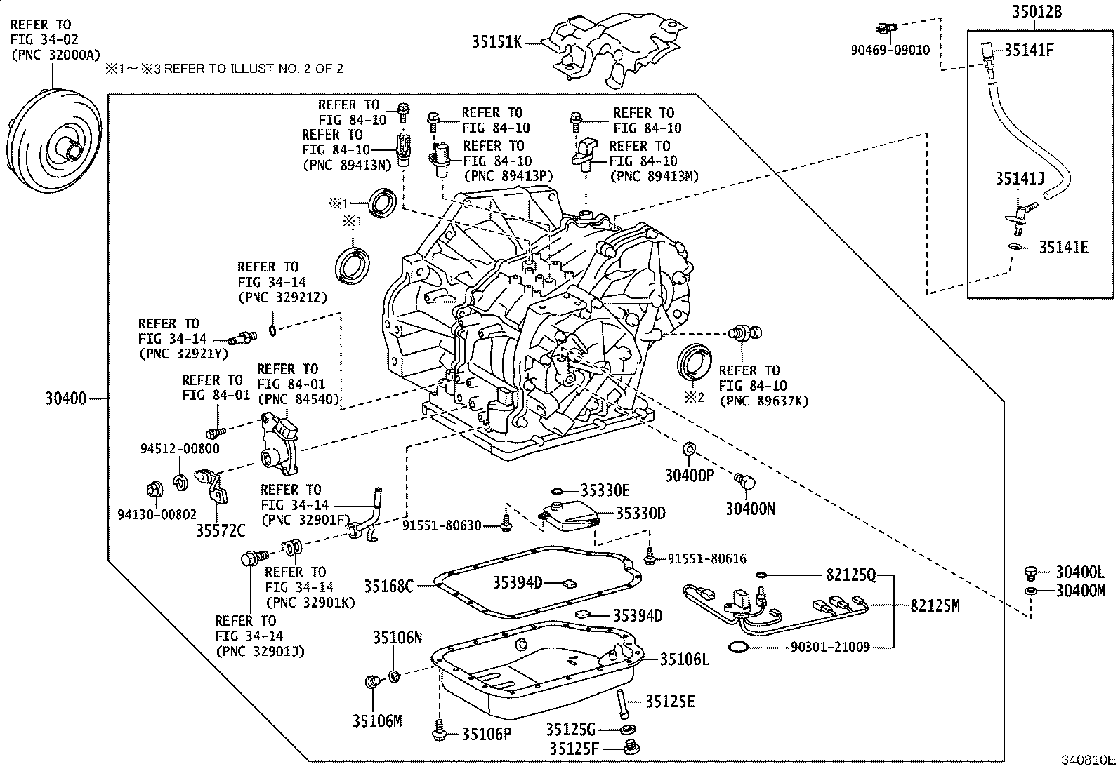 TOYOTA 3516828020 - К-кт части, смяна масло-автоматични скорости vvparts.bg