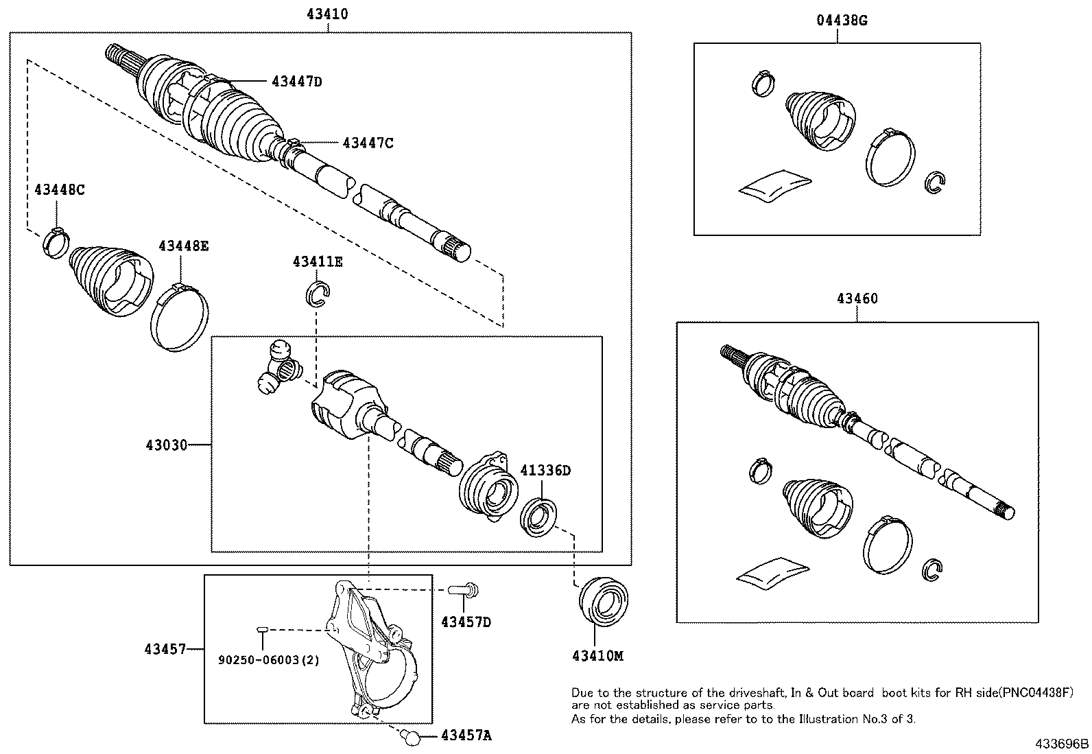 TOYOTA 43410-F4030 - Трипод, полуоска vvparts.bg