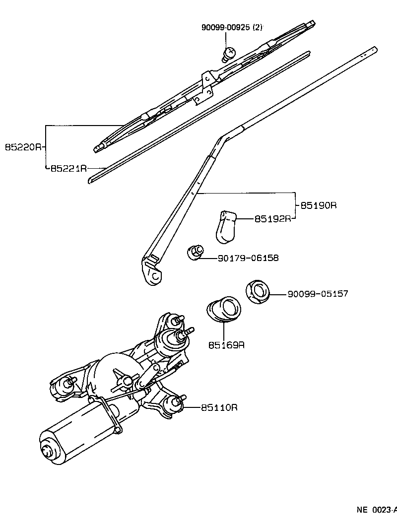 TOYOTA 8522016441 - Перо на чистачка vvparts.bg