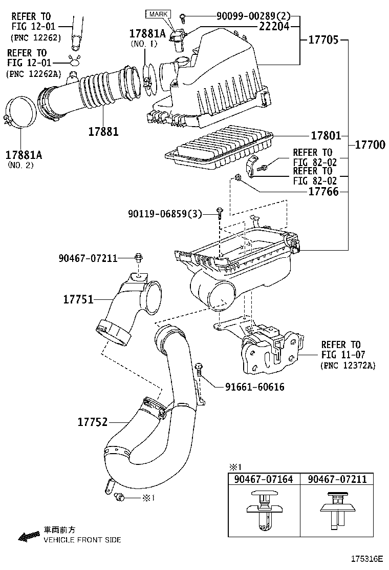 TOYOTA 17801-21050 - Въздушен филтър vvparts.bg