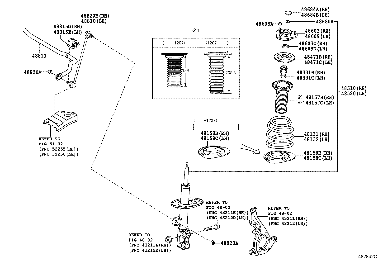 LEXUS 48609-12570 - Тампон на макферсън vvparts.bg