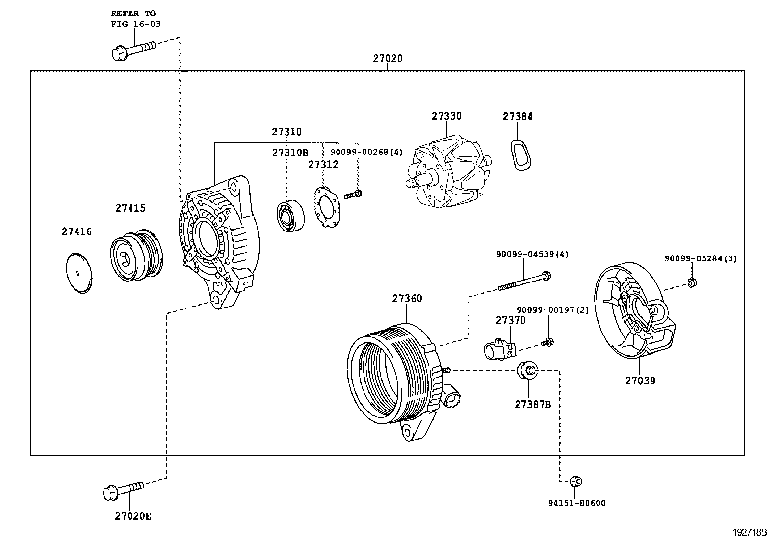 TOYOTA 27060-37011 - Генератор vvparts.bg