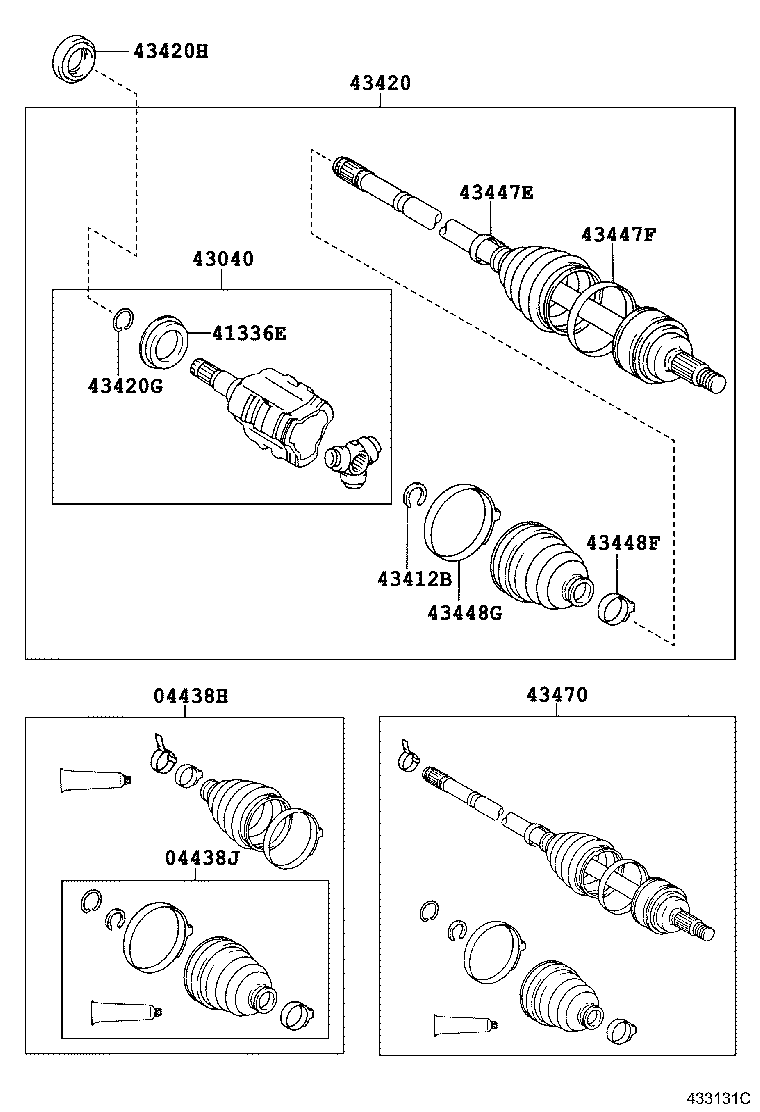 TOYOTA 434200F030 - Полуоска vvparts.bg