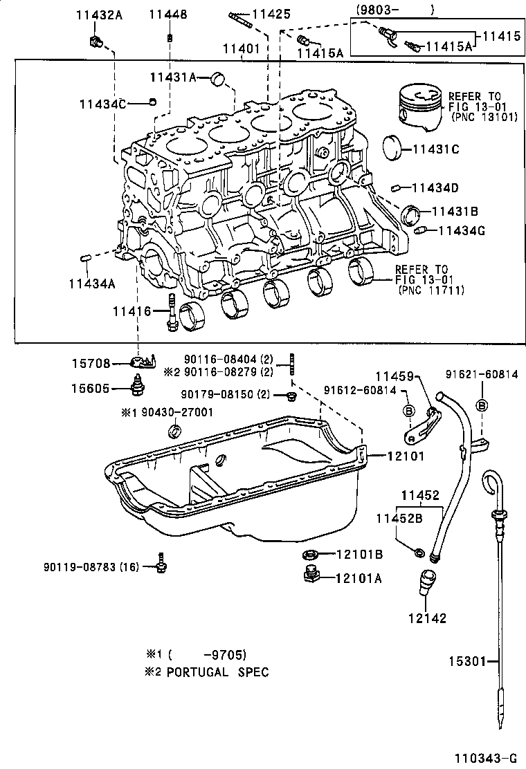 TOYOTA 12101 54196 - Маслена вана (картер) vvparts.bg