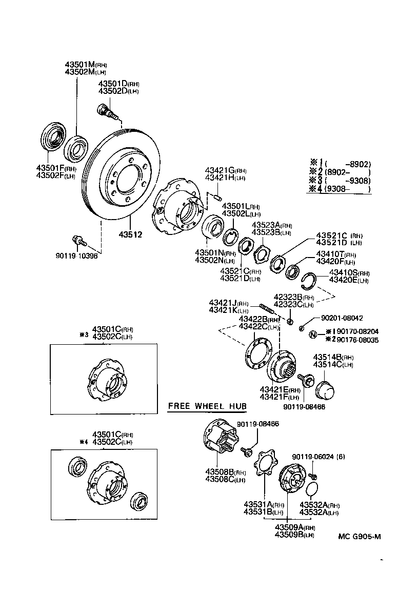 LEXUS 9036849084 - Комплект колесен лагер vvparts.bg