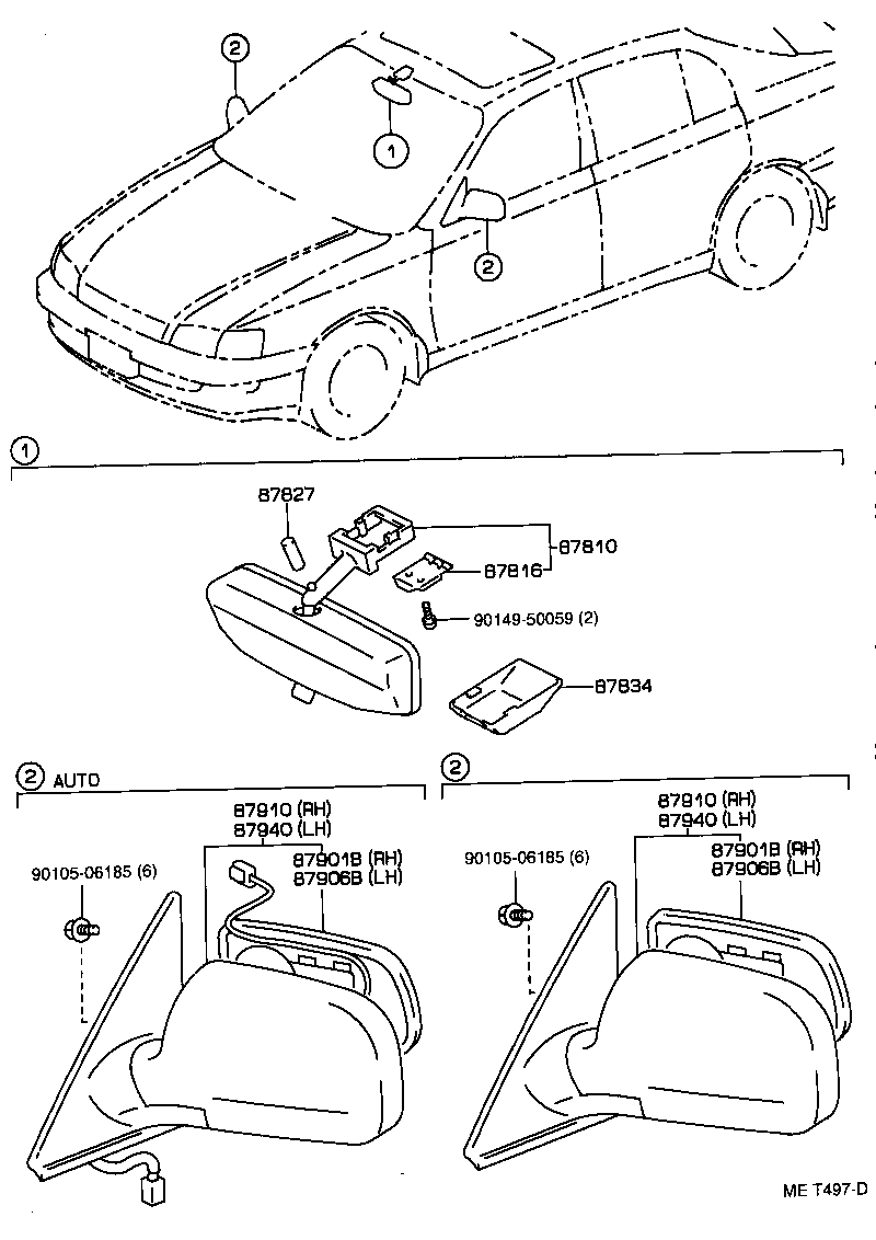 TOYOTA 87910 2B590 - Външно огледало vvparts.bg