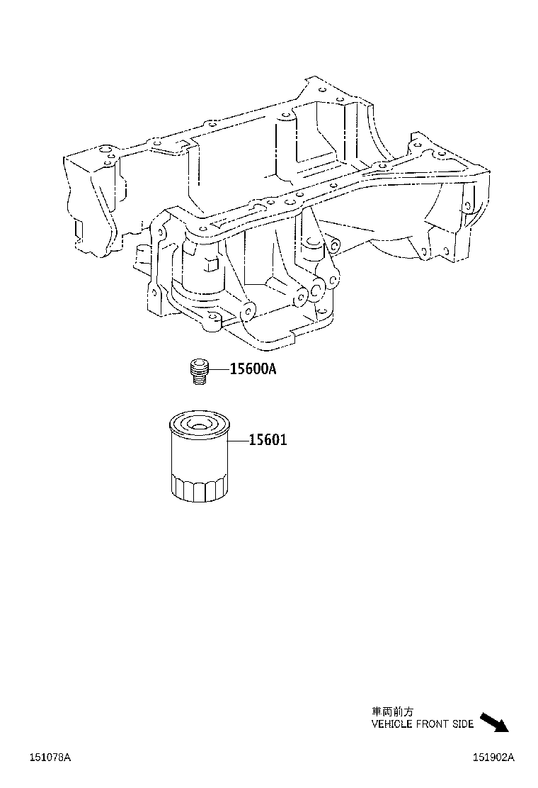 TOYOTA 90915CA001 - Маслен филтър vvparts.bg