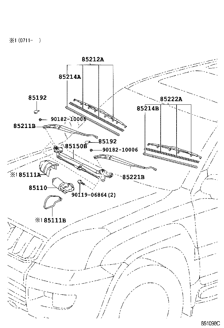 OEM 8521260191 - Перо на чистачка vvparts.bg