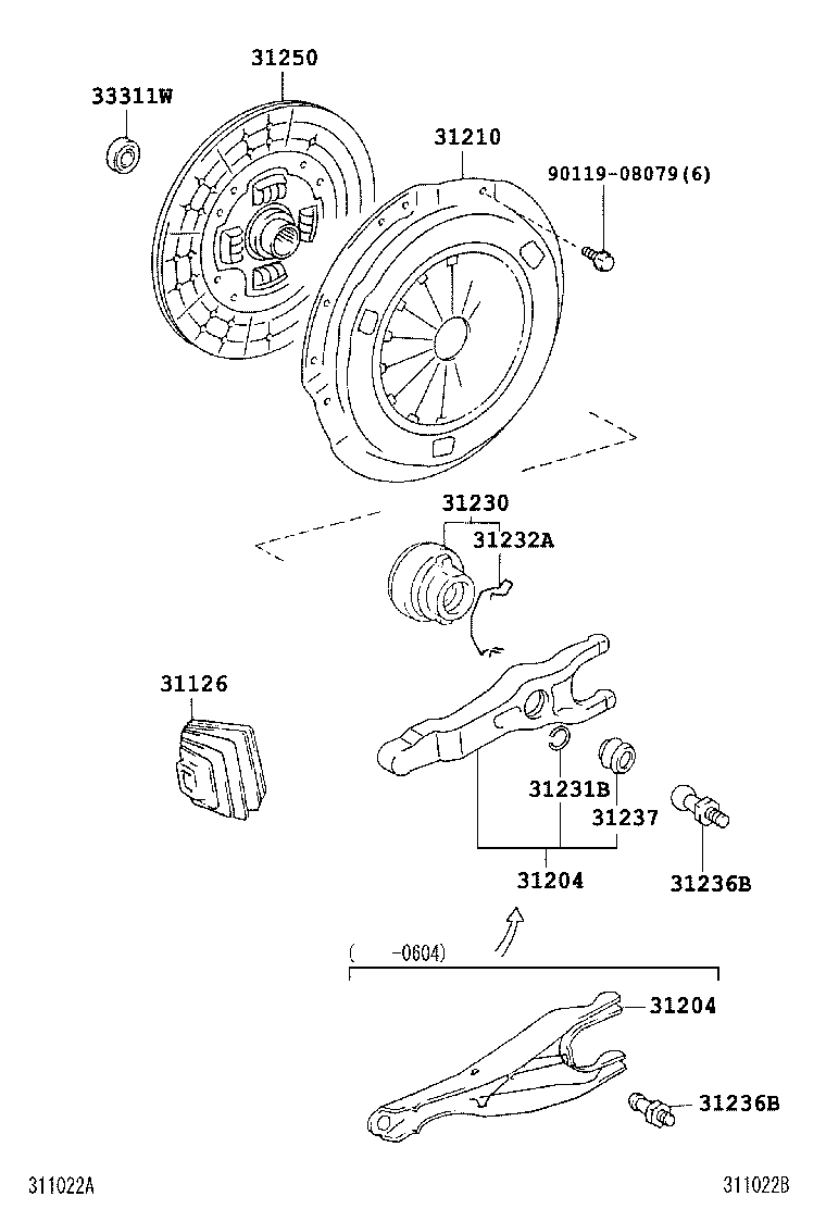 TOYOTA 31250-60350 - Диск на съединителя vvparts.bg