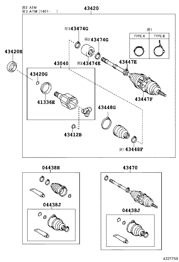 TOYOTA 4342042220 - Полуоска vvparts.bg