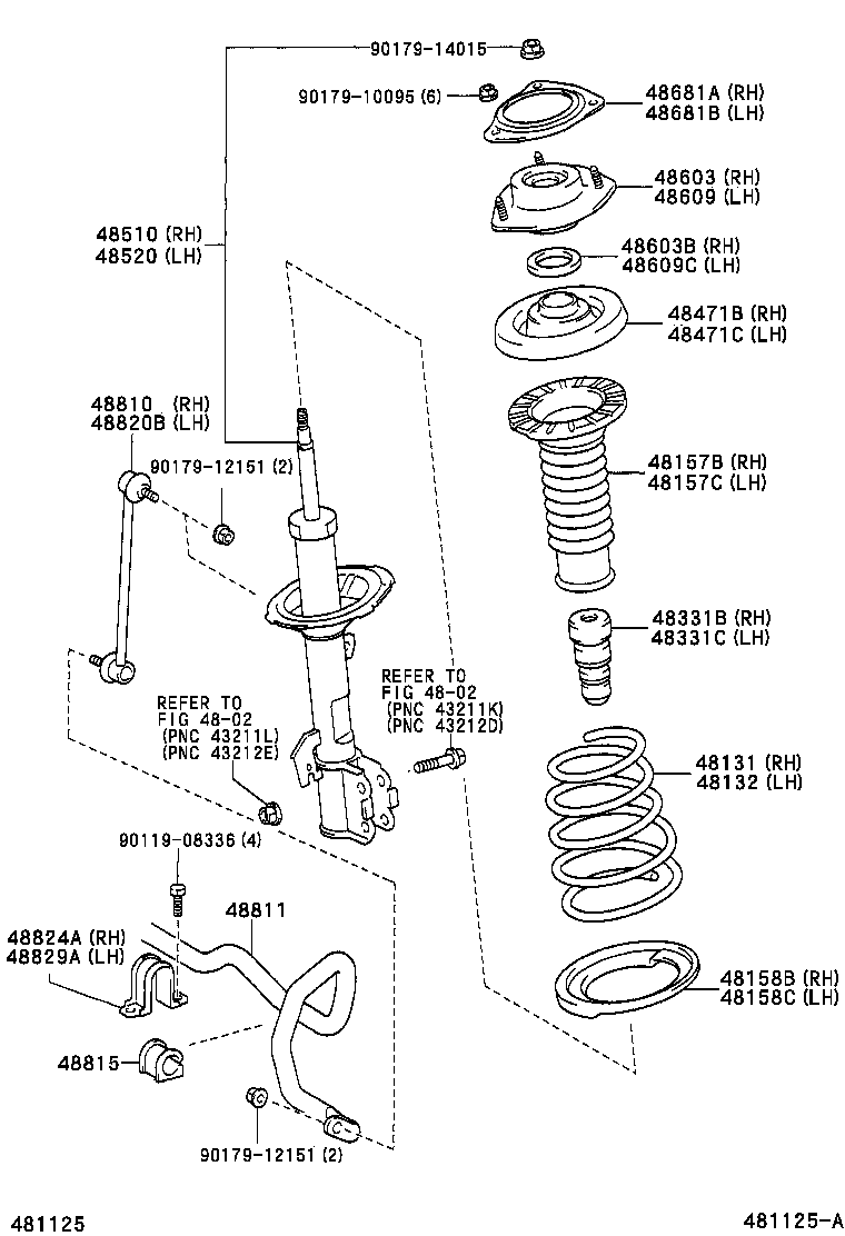 TOYOTA 4833128040 - Прахозащитен комплект, амортисьор vvparts.bg