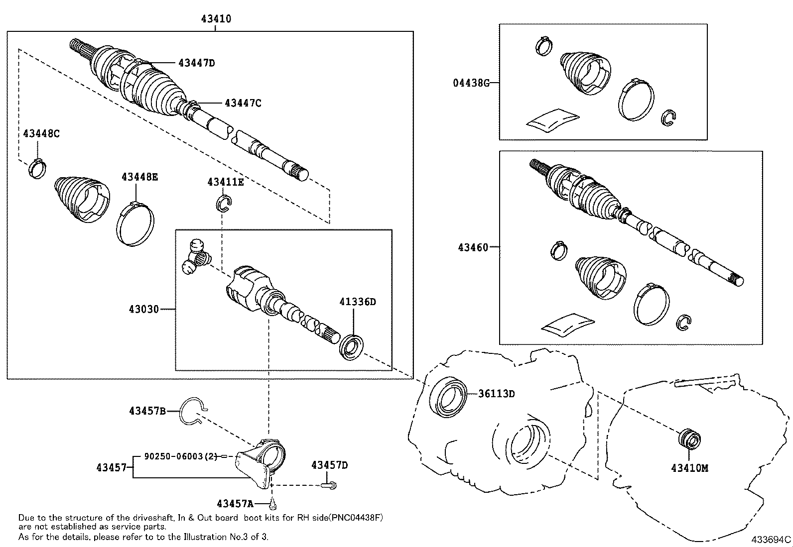 TOYOTA 04438F4010 - Маншон, полуоска vvparts.bg