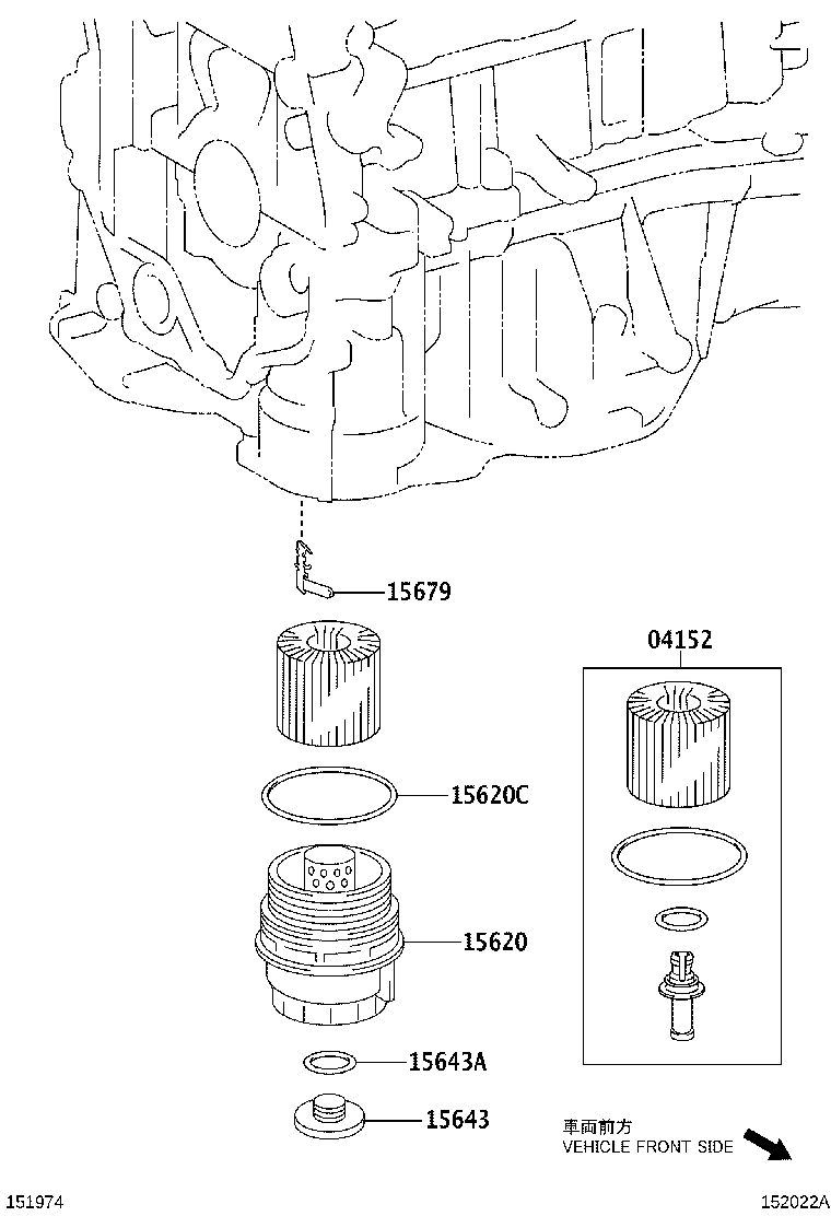 TOYOTA (FAW) 04152-0V010 - Маслен филтър vvparts.bg