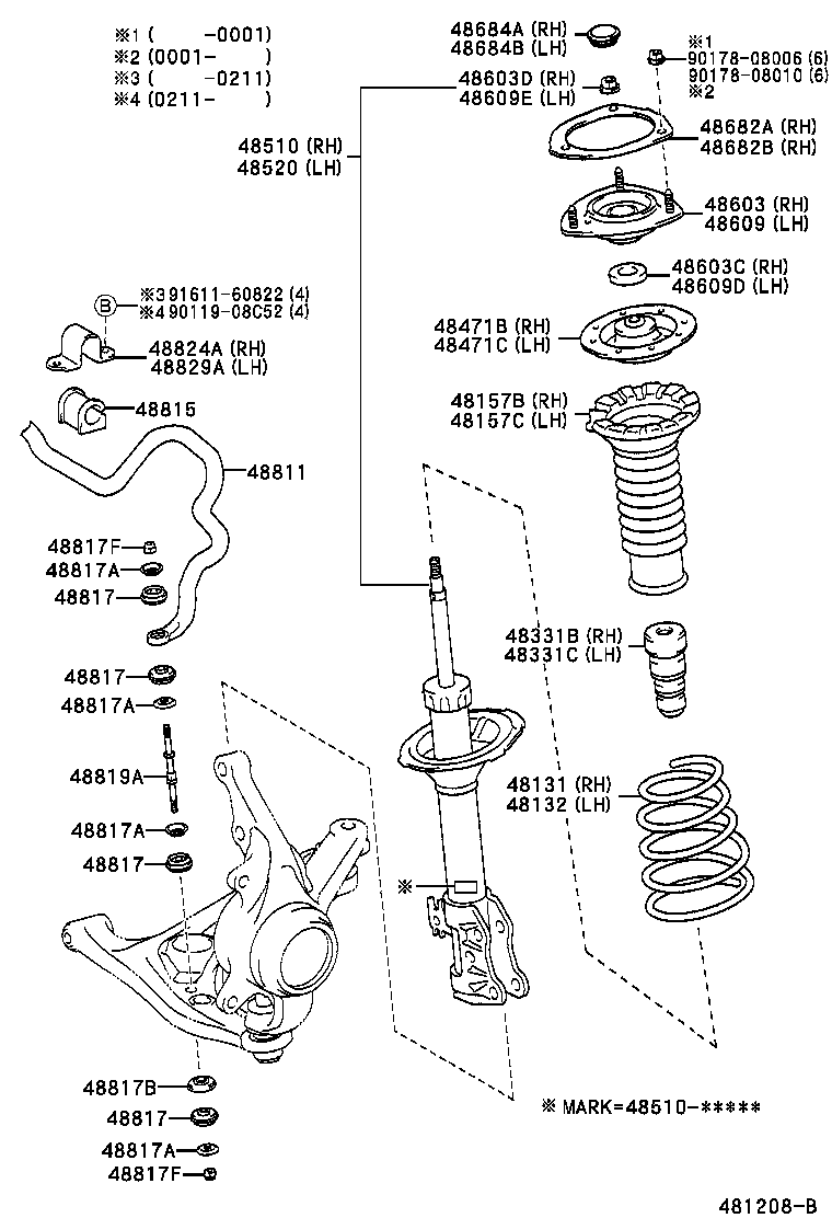 TOYOTA 48510-59205 - Амортисьор vvparts.bg